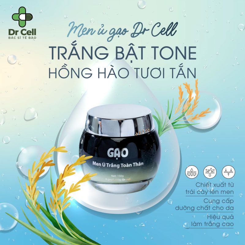 [CHÍNH HÃNG] Men Ủ Trắng Da Body Gạo Dr Cell