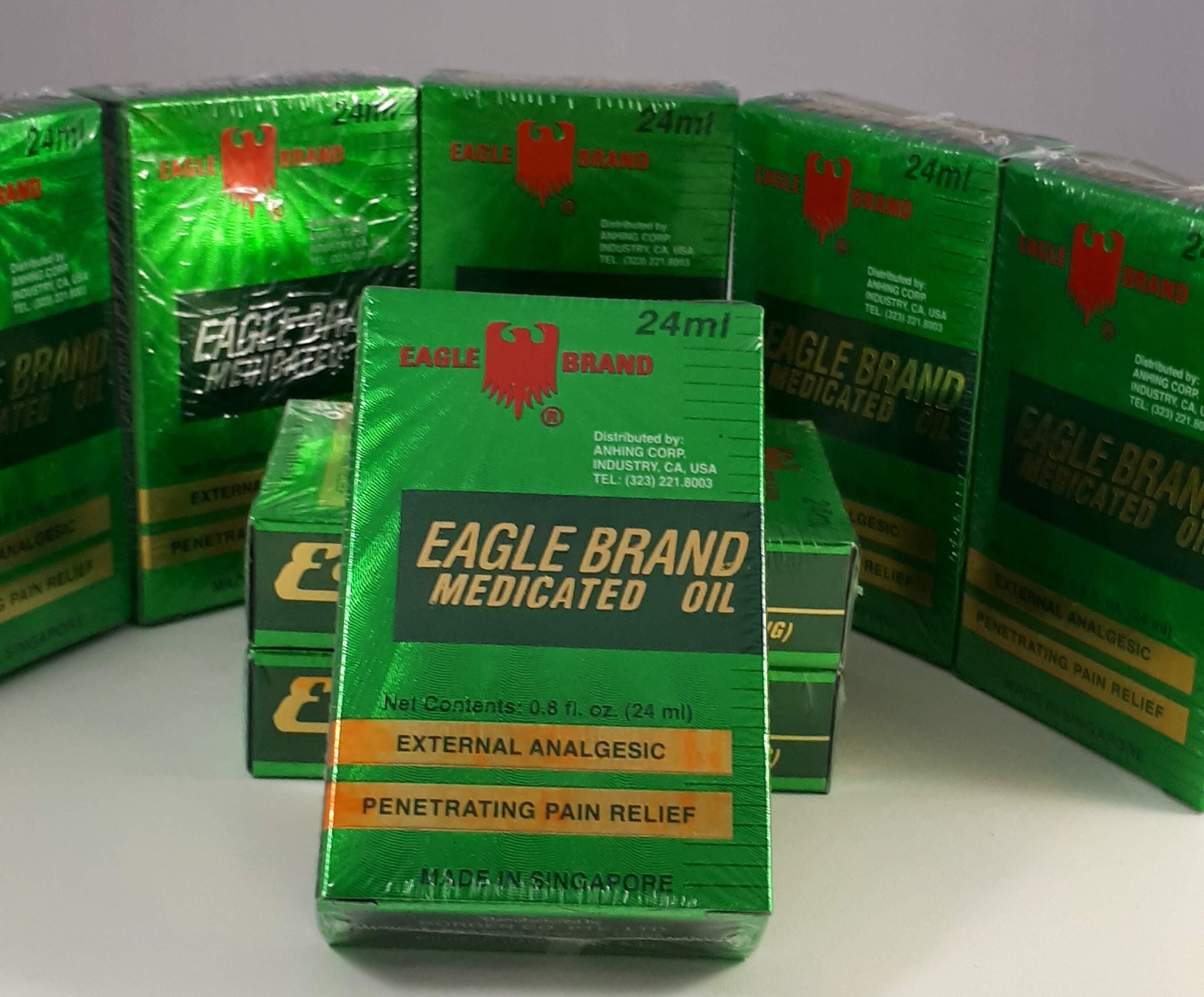 Dầu Gió Xanh Singapore Con Ó Eagle Brand 24ml