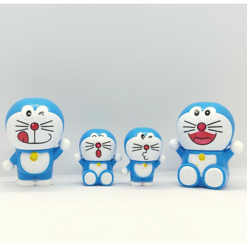 Phụ Kiện Trang Trí Bánh Sinh Nhật Set 4 Doremon Dễ Thương