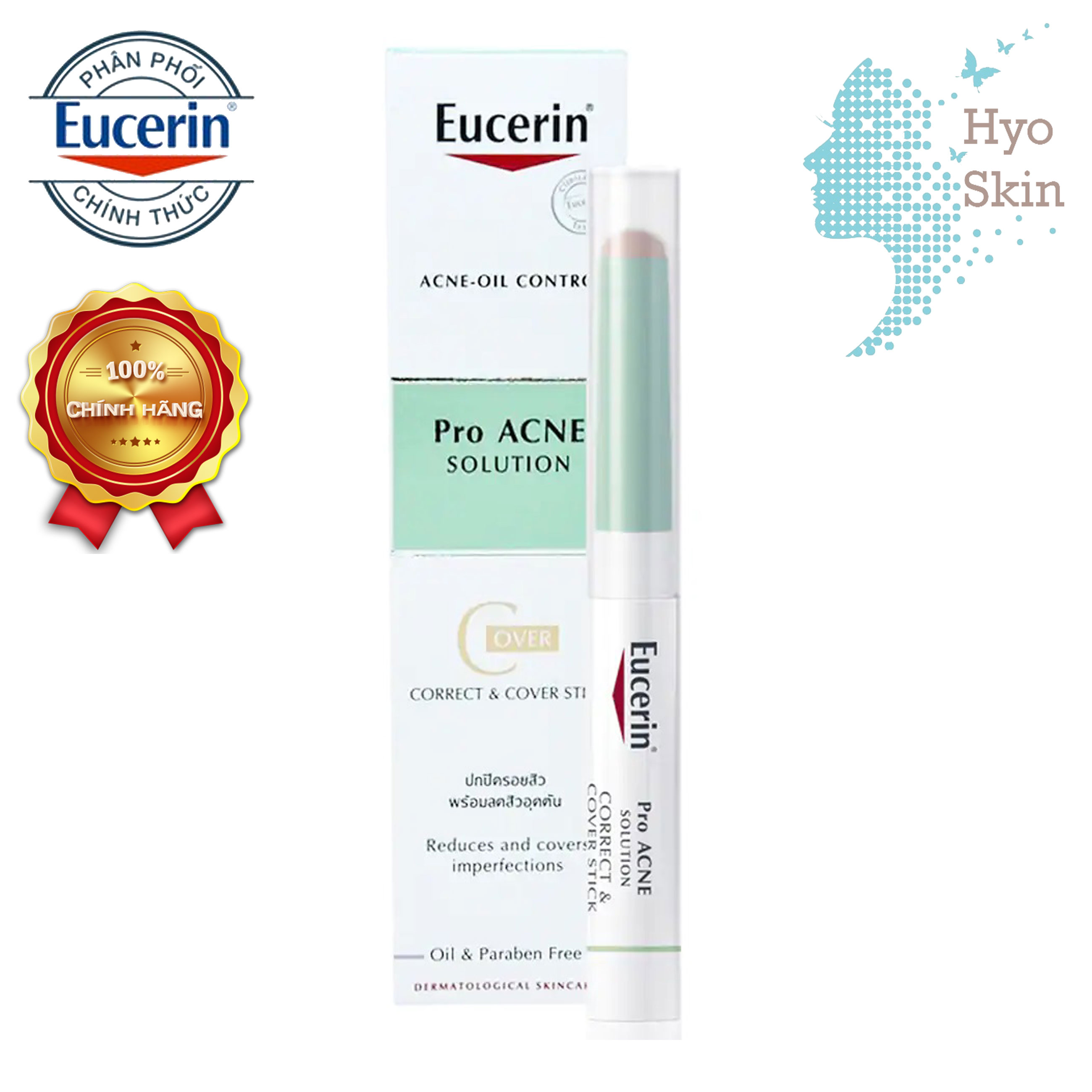 [CHÍNH HÃNG] Kem Che Khuyết Điểm EUCERIN PRO ACNE SOLUTION CORRECT & COVER STICK 2g
