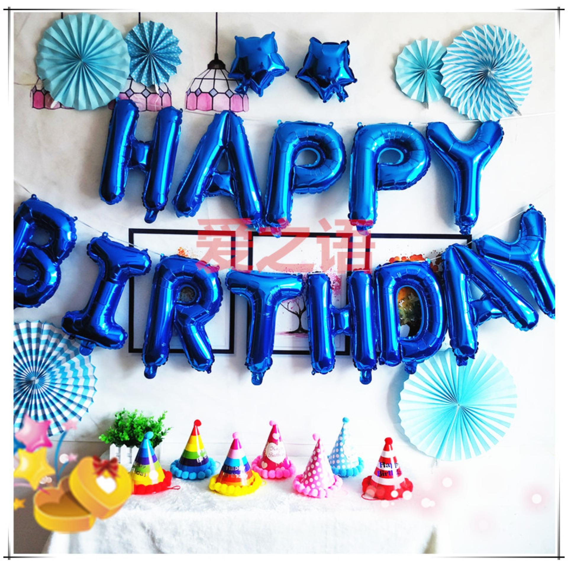Bộ Bóng Chữ Sinh Nhật Màu Xanh Biển ( Giá Sỉ)