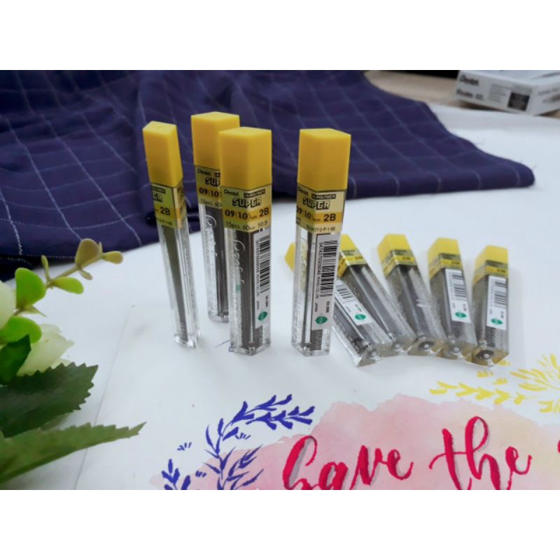 0Ngòi ruột chì kim bấm Pentel Super Hi-Polymer HB 0.9mm