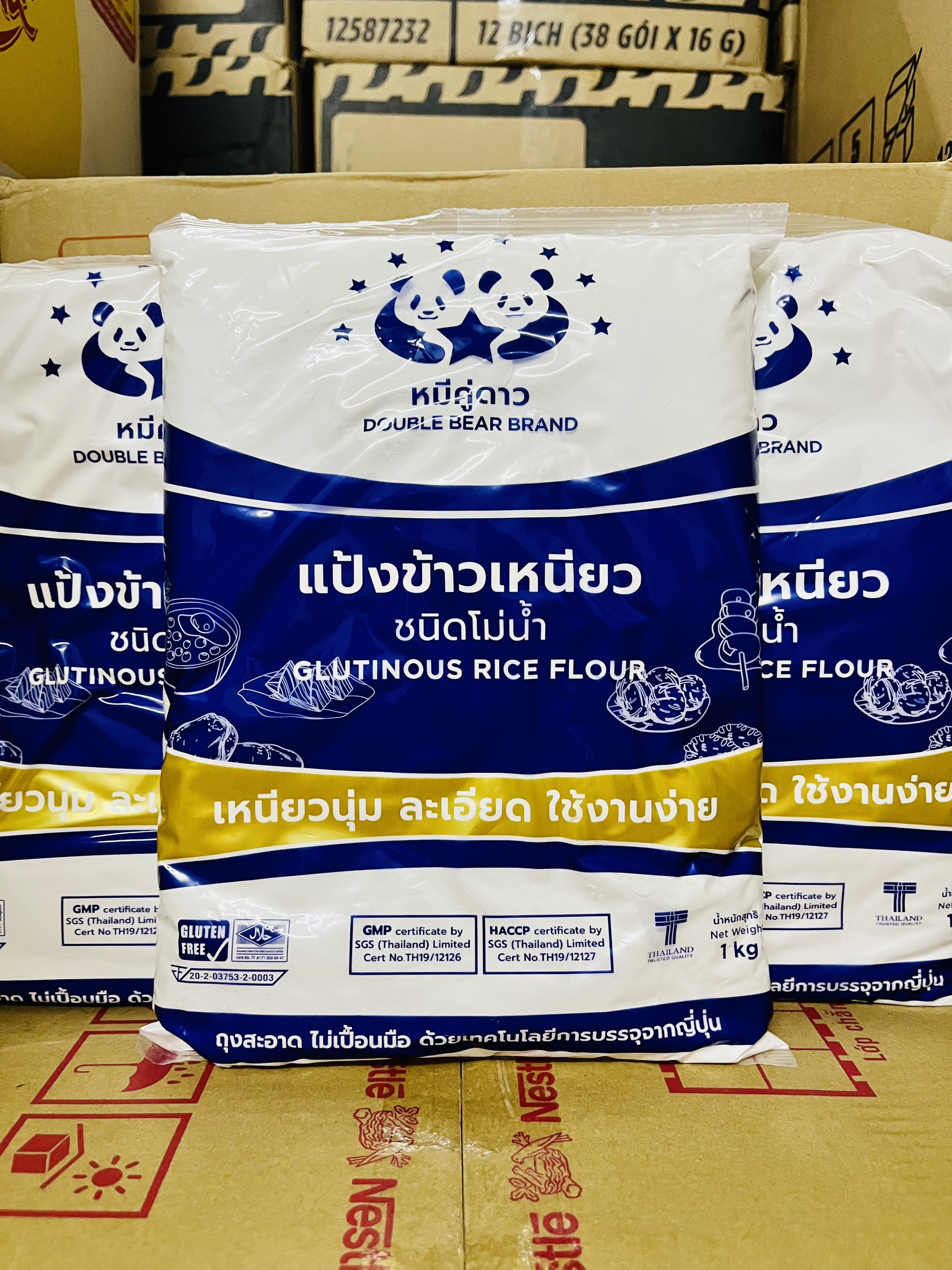 Bột nếp Thái Lan Double Bear gói (1kg)