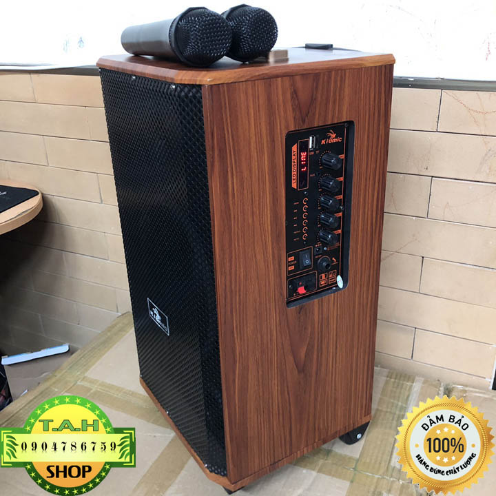 Loa bluetooth hát karaoke, Kiomic K88, tặng kèm 2mic không dây, Shop Hung Phat