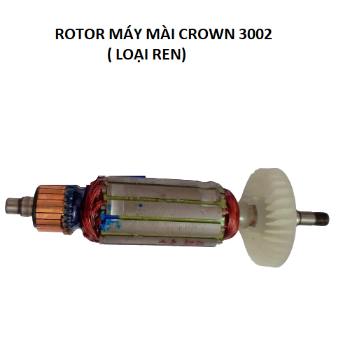 Rotor lắp máy mài crown 3002 ren- Ruột đồng
