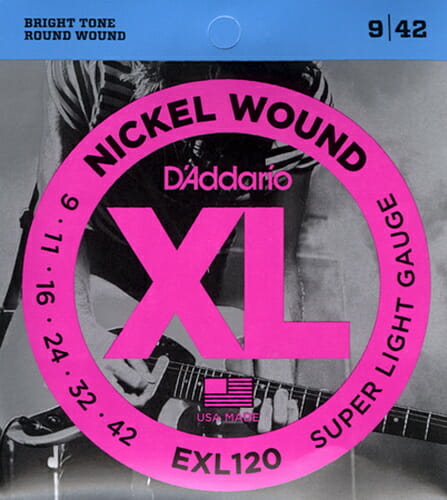 D'addario exl120 - bộ dây đàn guitar điện electric strings cỡ 9-42