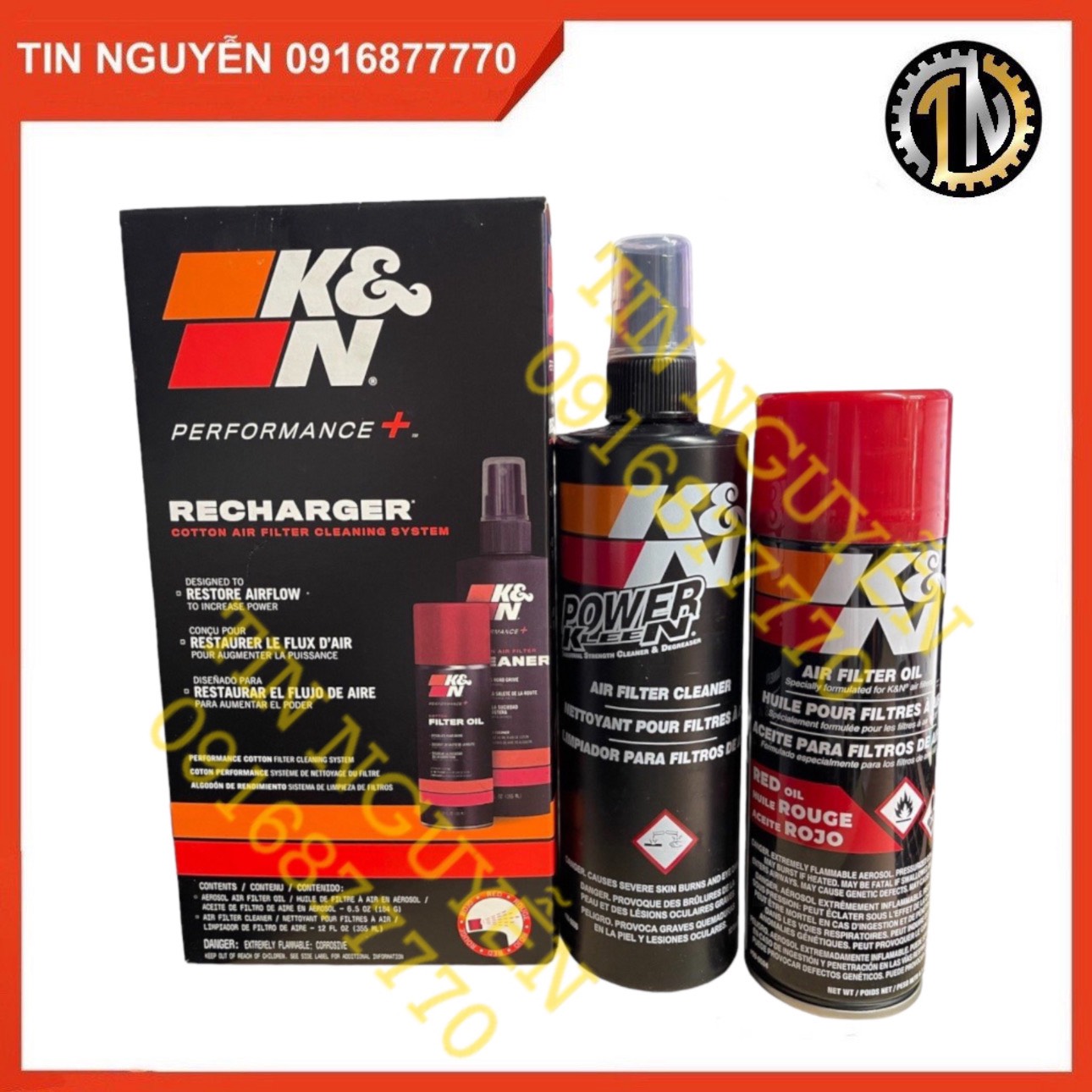 Bộ vệ sinh lọc gió KN chính hãng