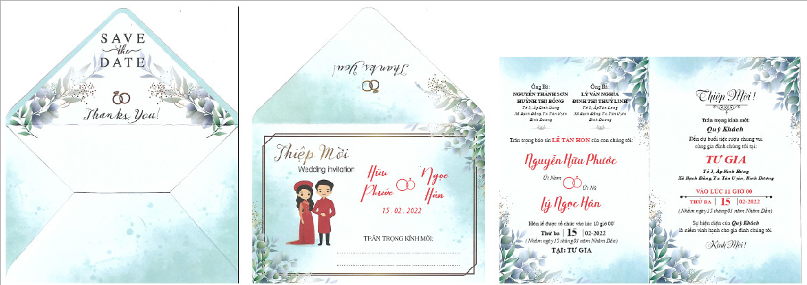 100 PHÔI THIỆP CƯỚI ( MÂUC CHƯA IN, DÀNH CHO NHÀ IN, ĐẠI LÝ). SẢN PHẨM NHƯ HÌNH