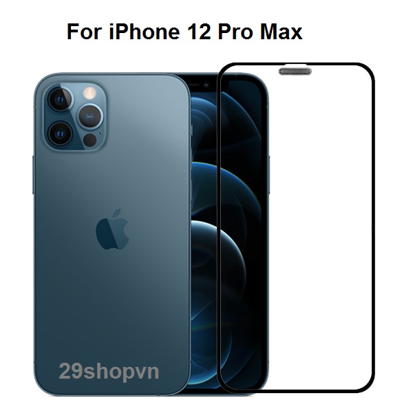 Kính cường lực cho iPhone 12 Pro Max (Full Màn, Full keo)