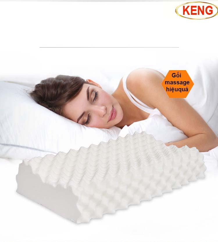 GỐI NẰM CHỐNG THOÁI HÓA ĐỐT SỐNG CỔ CHO NGƯỜI GIÀ BẰNG CAO SU NON TỰ NHIÊN - NHẬP KHẨU THÁI LAN