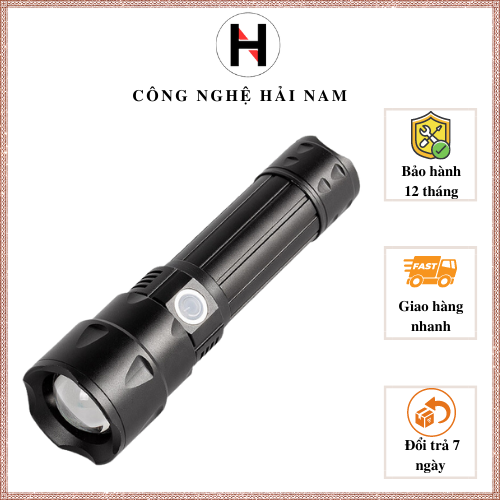 Đèn pin cầm tay siêu sáng bằng kim loại cứng không rỉ HN37-P50