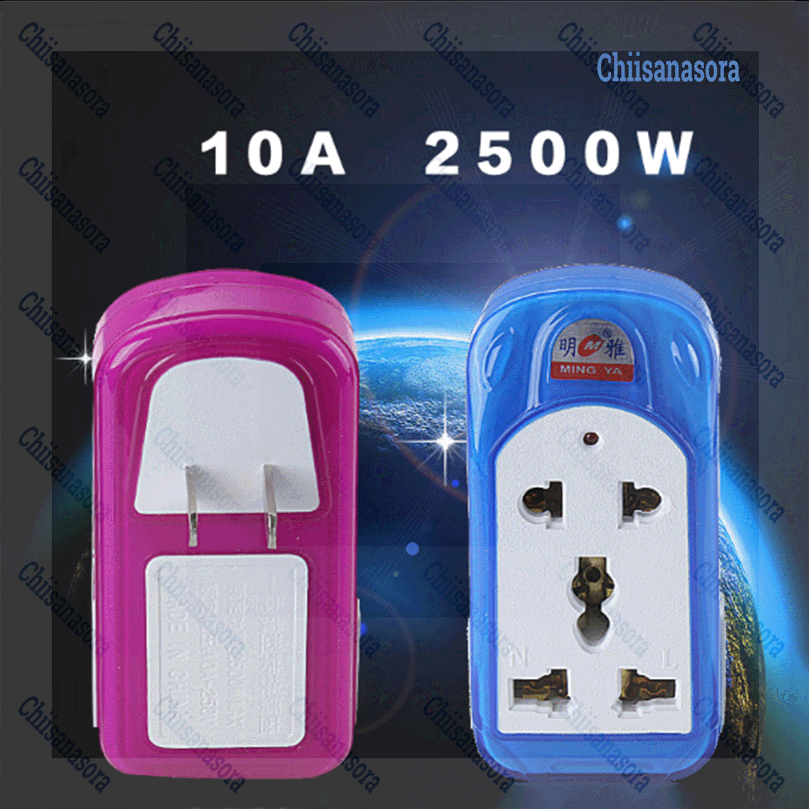 Phích cắm chuyển đổi 2 chấu chuẩn Âu Mỹ - Phích cắm chuyển đổi 2 chấu 3 chấu đa năng - Ổ cắm chuyển đổi bằng đồng