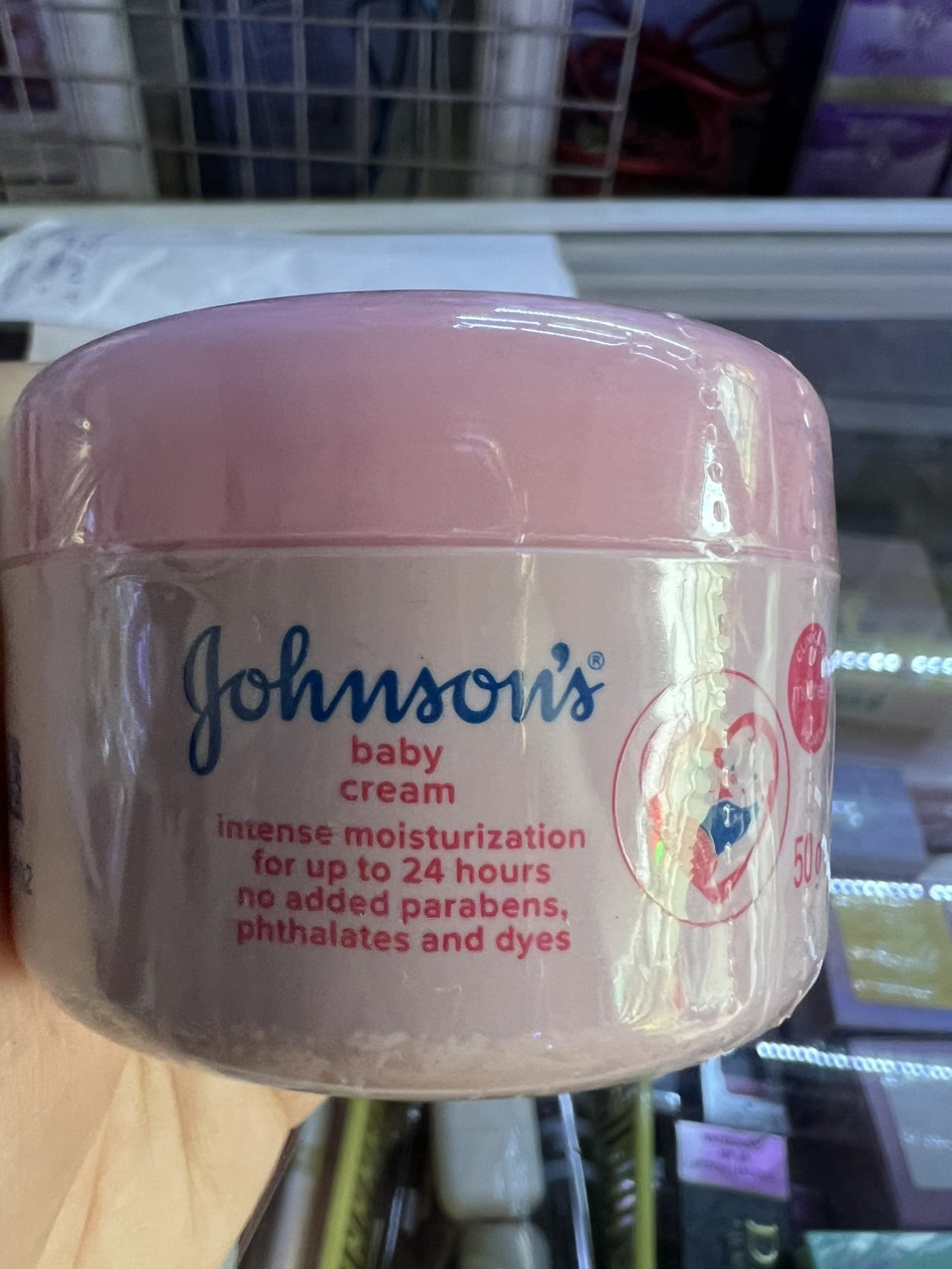 Kem Dưỡng Da Cấp Ẩm, Chống Nẻ Da Em Bé Johnson s Baby Milk Cream 50g