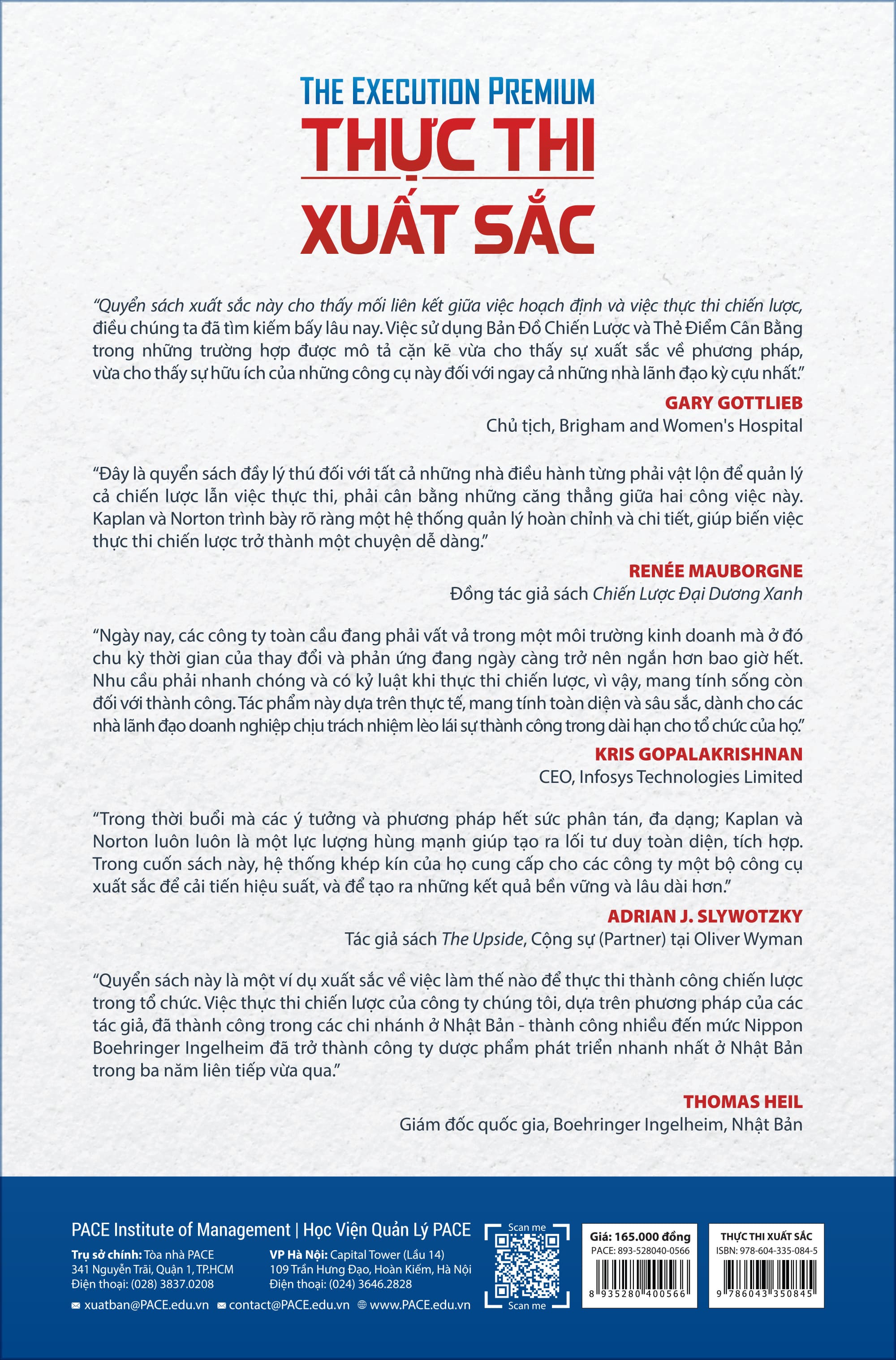 Sách - Thực Thi Xuất Sắc (The Execution Premium) - Robert S. Kaplan, David P. Norton - PACE Books