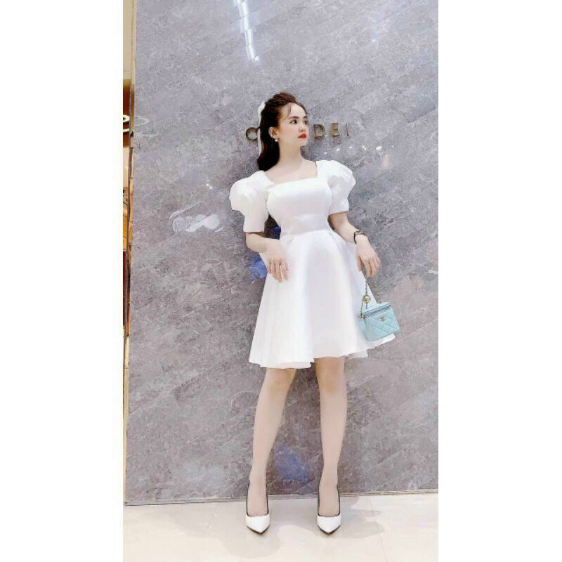 Đầm tay phồng có nơ cột sau lưng fashionzero