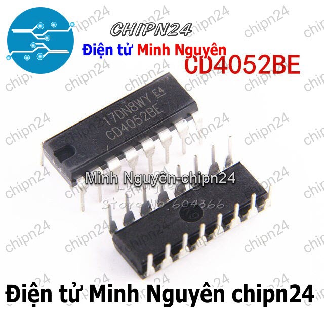 [3 con] (DIP) IC CD4052 DIP-16 (CD4052BE) (IC đa hợp và giải đa hợp 4 kênh tương tự) - HH003406