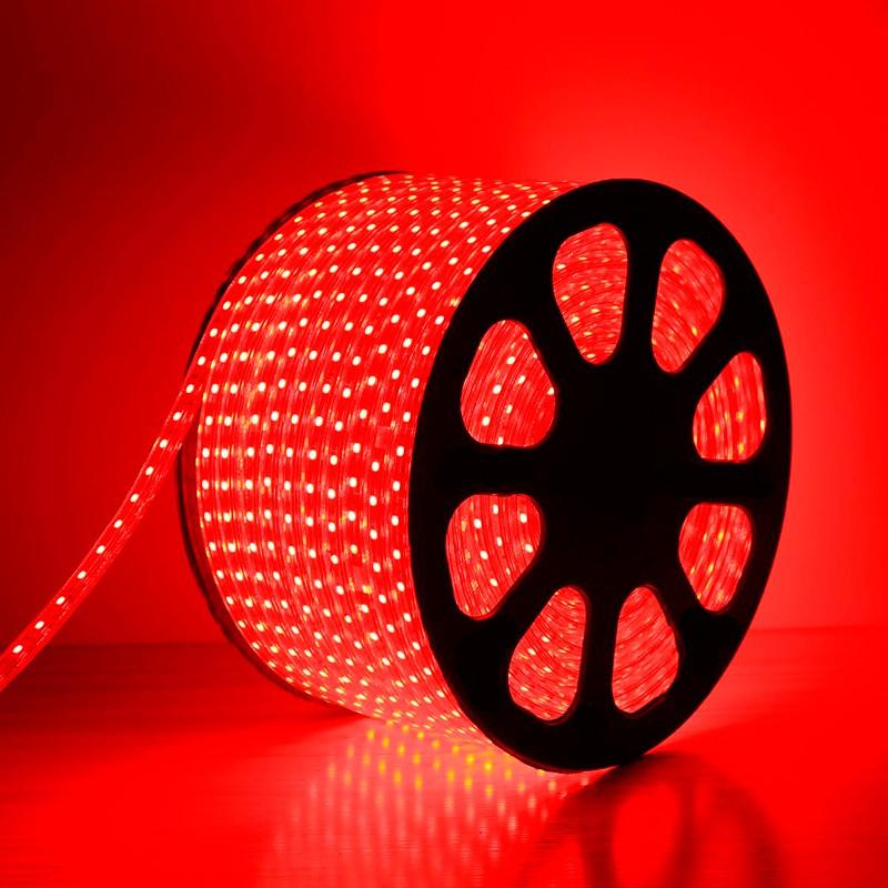 Bộ 20m đèn Led dây 5050/220V màu đỏ + 1 đầu nối dây nguồn