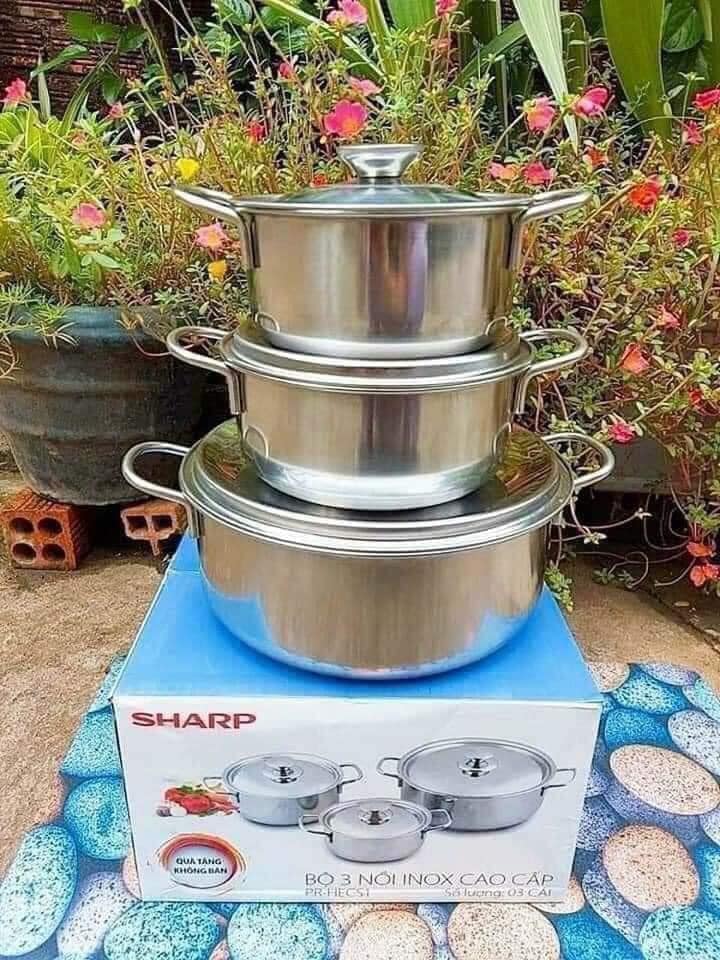sỉ, lẻ Bộ 3 Nồi Sharp Cao Cấp