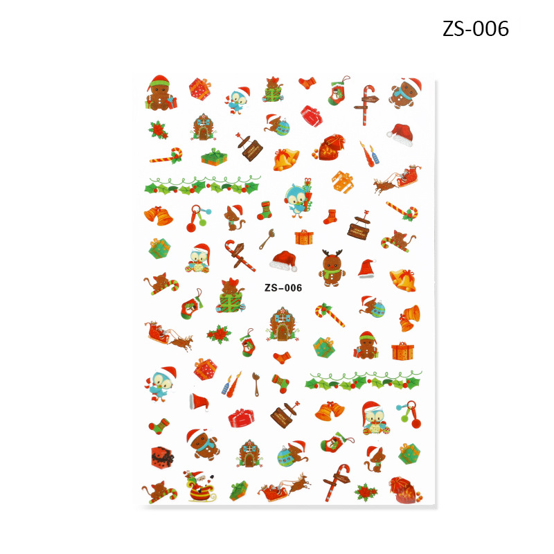 Sticker Trang Trí Móng Noel Siêu Đẹp ZS1
