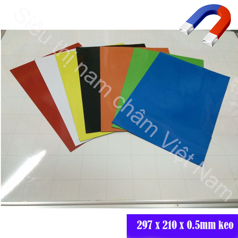 Nam châm lá tấm A4 nhiều màu
