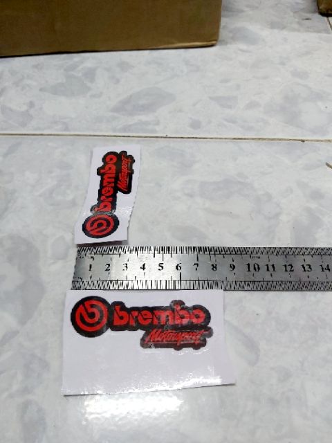 Combo 2 Tem Decal Sticker Brembo Đỏ Đen Dán Xe Giá Rẻ