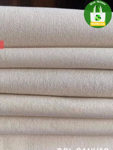 Vải bố canvas Siêu Mịn thô trắng kem Đen khổ 1M x1M6