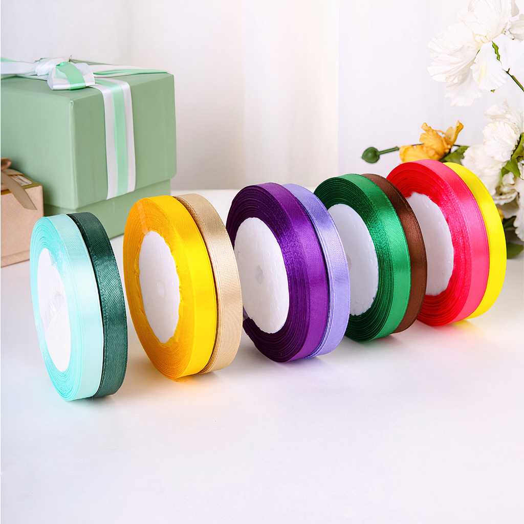 Ruy Băng Lụa Satin Bản 1cm dài 22m Bandori