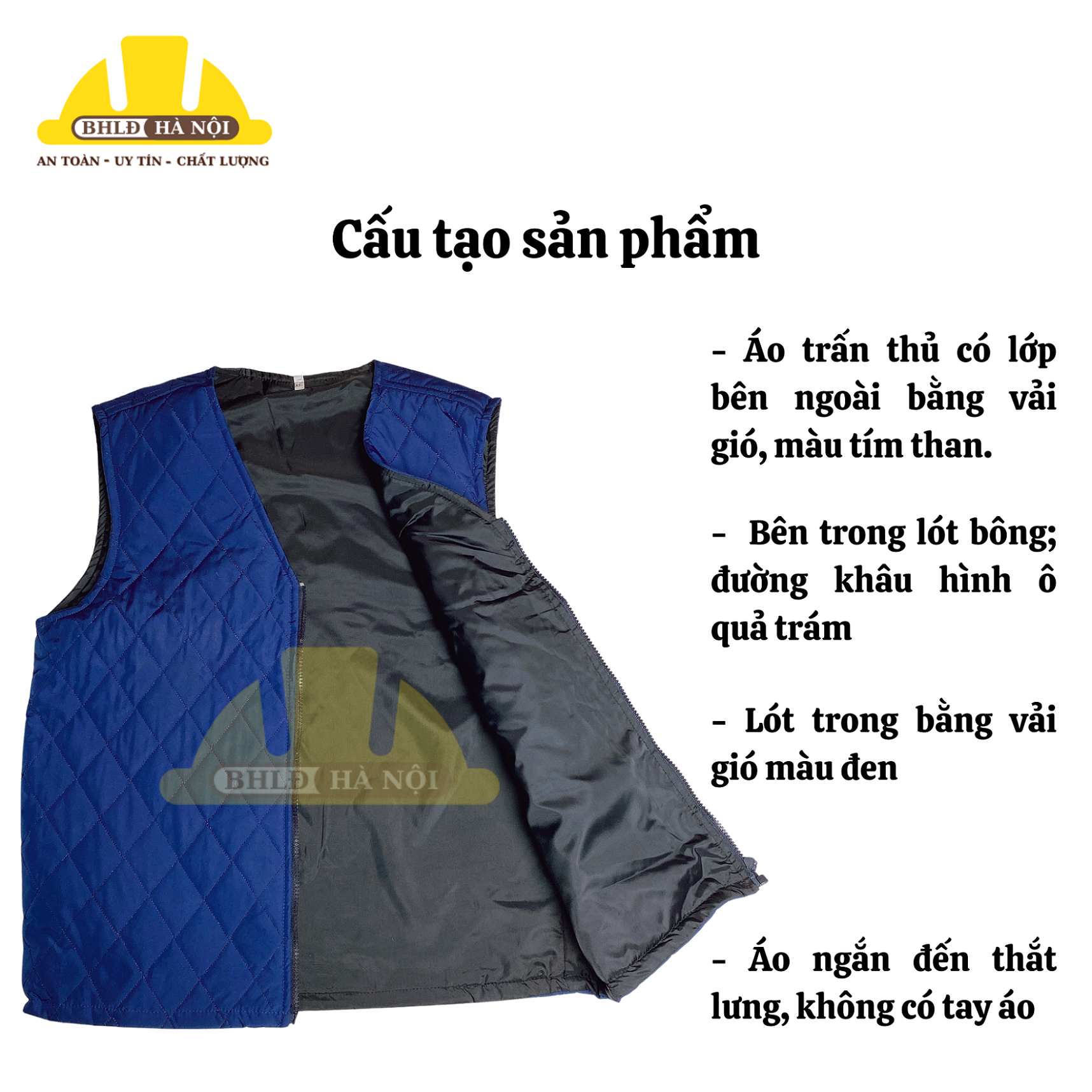 Áo trấn thủ bảo vệ màu tím than