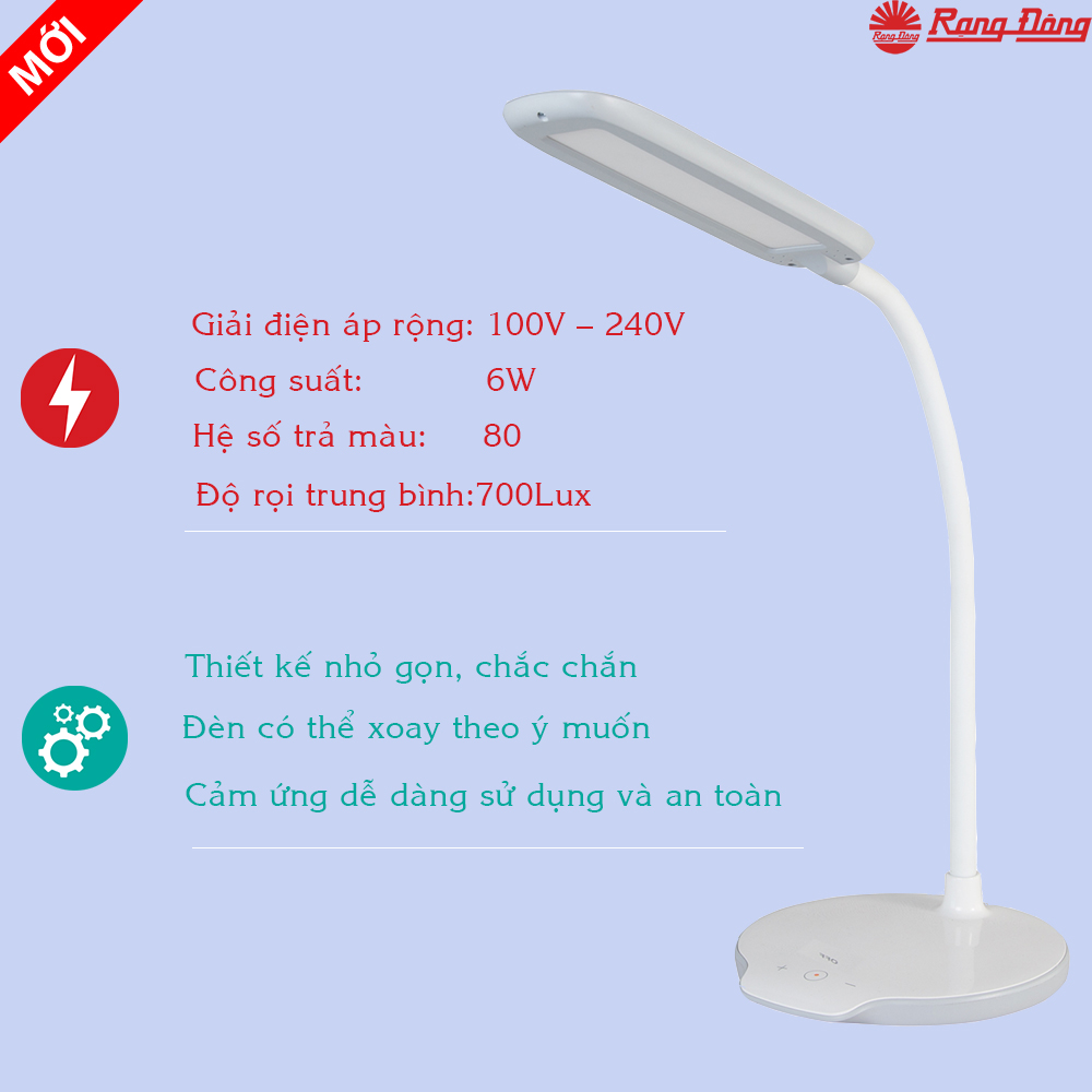 Đèn bàn LED Rạng Đông cao cấp Cảm ứng RL-22