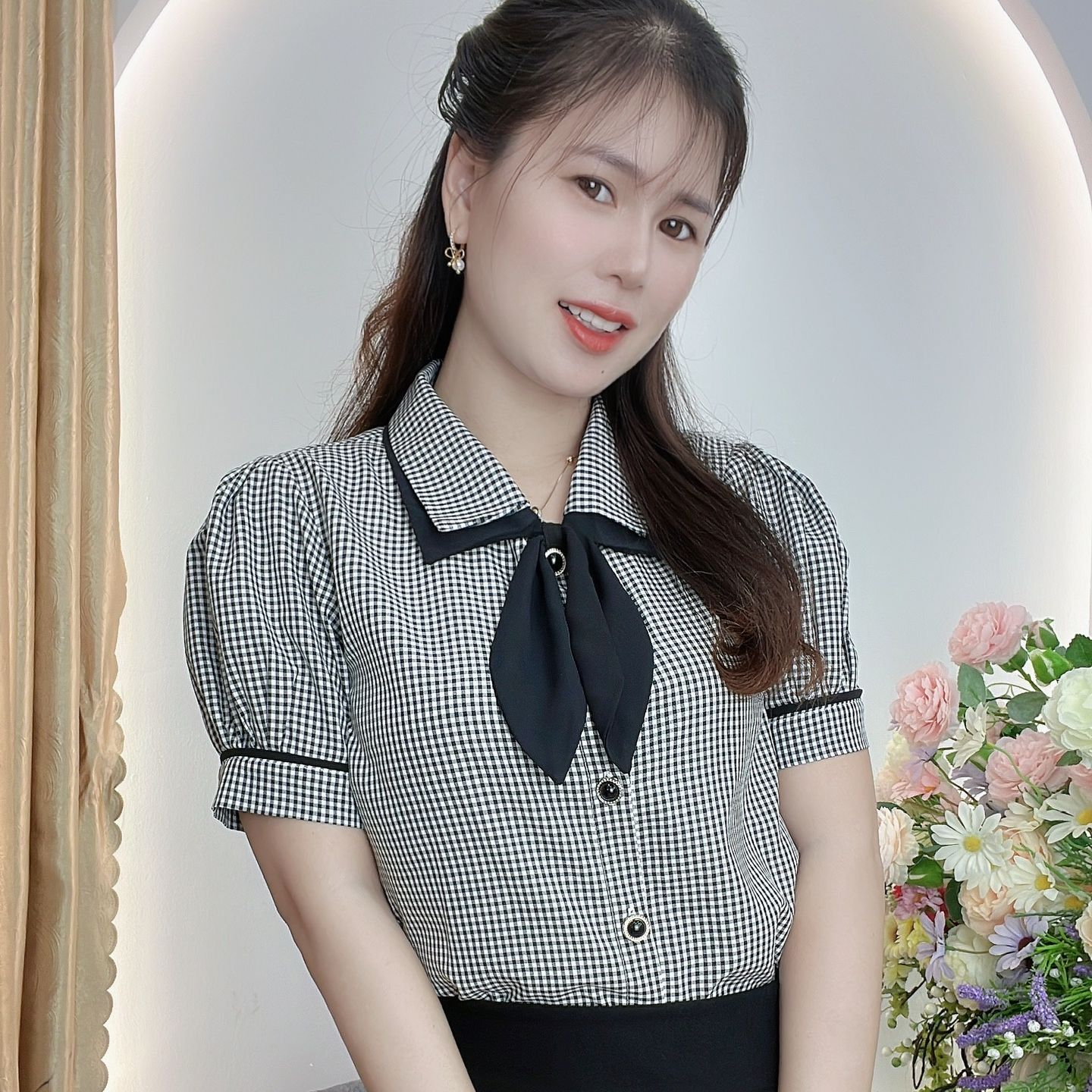 AN17 - ÁO CÔNG SỞ TAY NGẮN TRẺ TRUNG