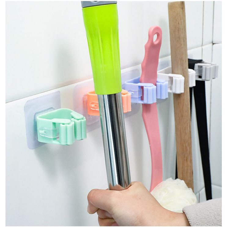 Móc treo chổi,treo cây lau nhà dán tường