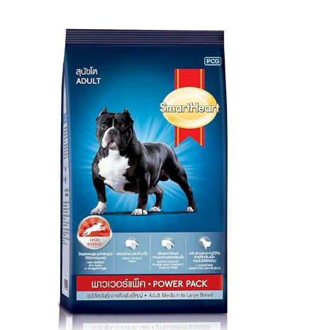 Gói 1kg_Thức Ăn Smartheart Adult Dog Power Pack Dành Cho Chó Trưởng Thành Tạo Cơ Bắp