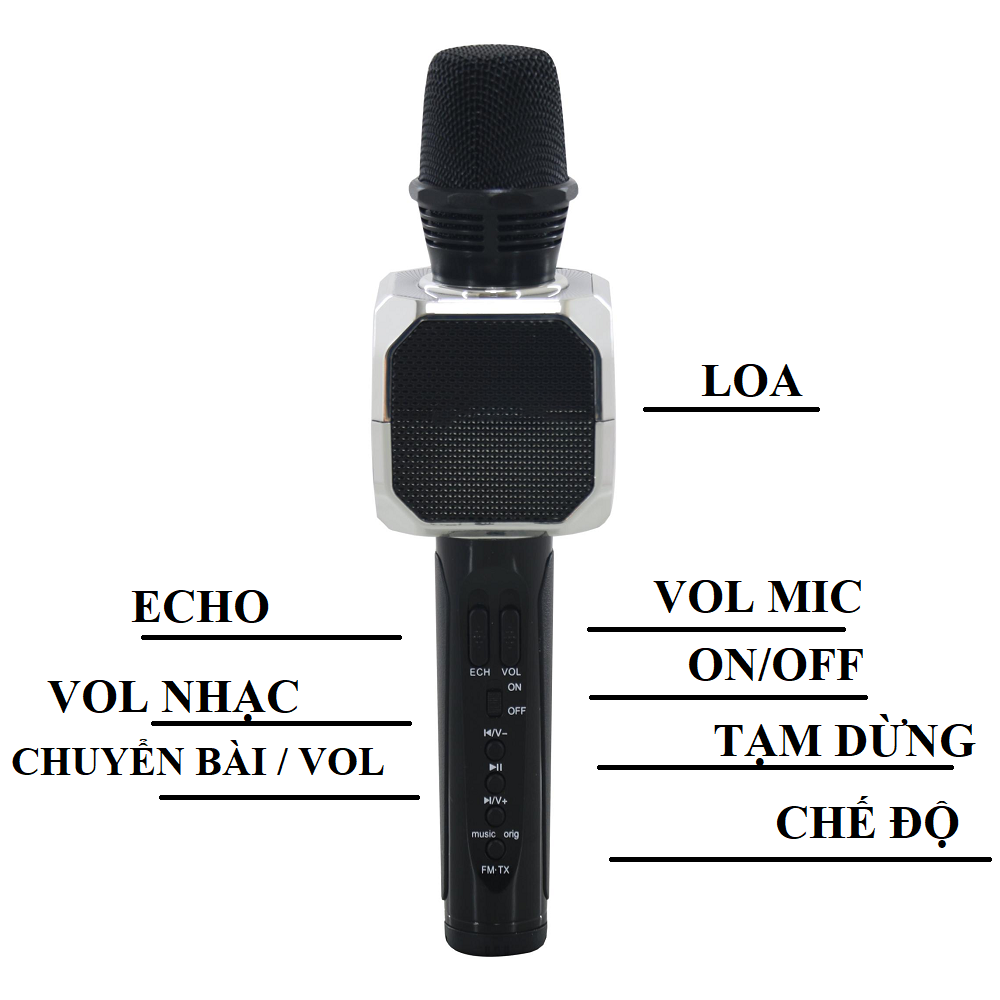 Mic karaoke bluetooth SD-10, Mic bluetooth Kiêm Loa Bluetooth Sd10 Chính hãng