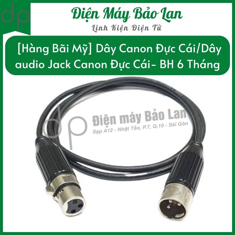 Dây canon đực - cái/dây audio jack canon đực - cái cao cấp chữ j/dây loa canon đực - cái cao cấp - bảo hành 6 tháng - điện máy bảo lan