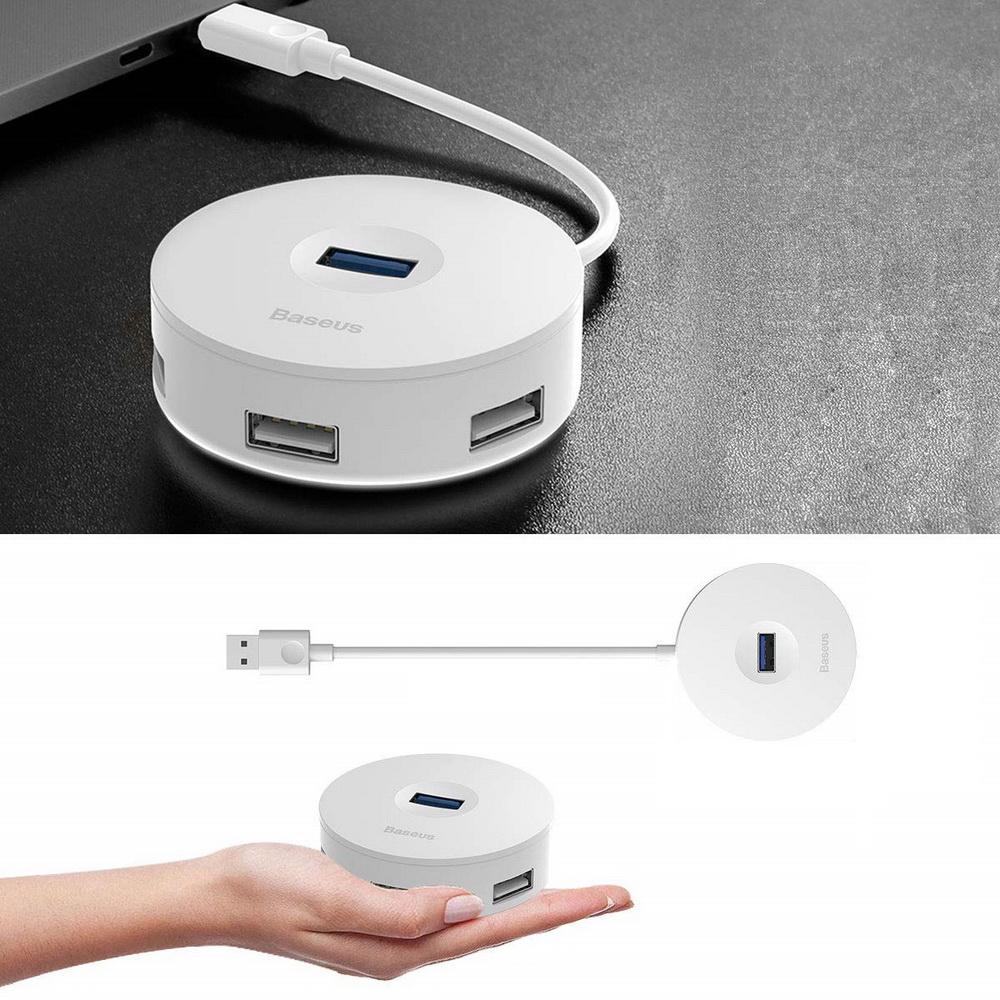 Bộ HUB chuyển đổi từ Type C sang USB 3.0 Baseus Round Box HUB (4 cổng USB 1xUSB3.0 3xUSB2.0)
