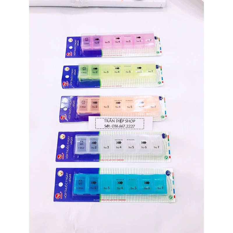 Hộp Chia Thuốc 7 Ngày Size Lớn (19cm)