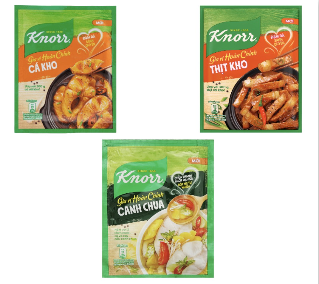 Gia vị Thịt kho/Cá kho/Canh chua Knorr gói (28-30g)
