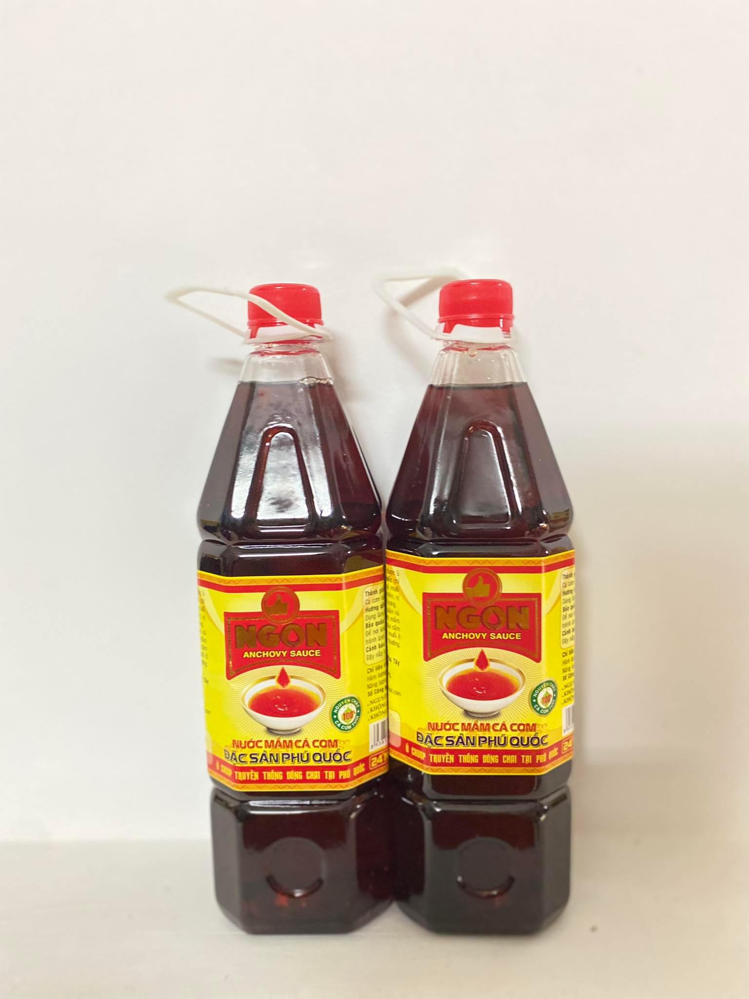 Nước mắm cá cơm Phú Quốc NGON 24 độ đạm/1L (mắm Nhì, mắm nấu)