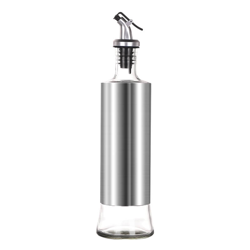 Stainless Steel Leak-Proof Soy Sauce Vinegar Oil Cruet Storage Dispenser Seasoning storage Glass Bottle Kitchen Gadets