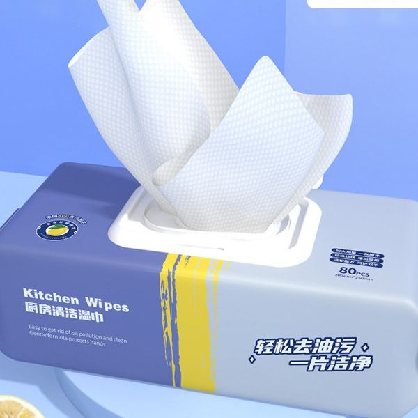 80 sheets package of super cleaning kitchen wet wipes, heavy duty cleaning wet wipes