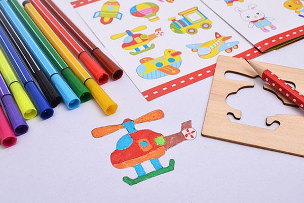 Bộ Khuôn Vẽ Tranh Và Tô Màu Bằng Gỗ Cho Bé - Mixasale