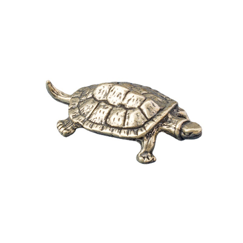 Tượng Nhỏ Bằng Đồng Hình Rùa (Kích Thước: 5.5 x 1.6cm)