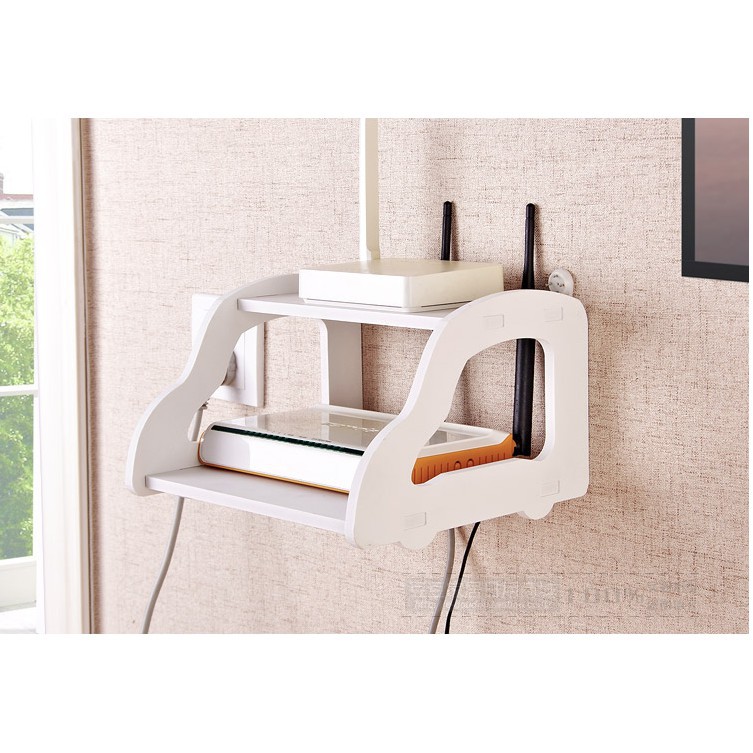 Kệ wifi treo tường tiện ích có 2 tầng nhỏ gọn