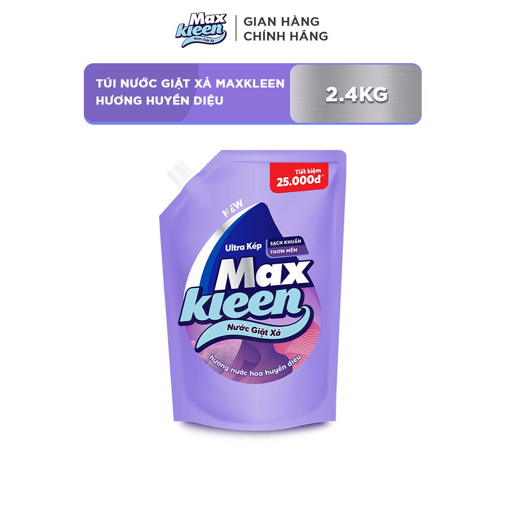 Túi nước giặt xả MaxKleen 2.4kg (Huyền Diệu/ Hoa Nắng/ Vườn Sớm Mai)