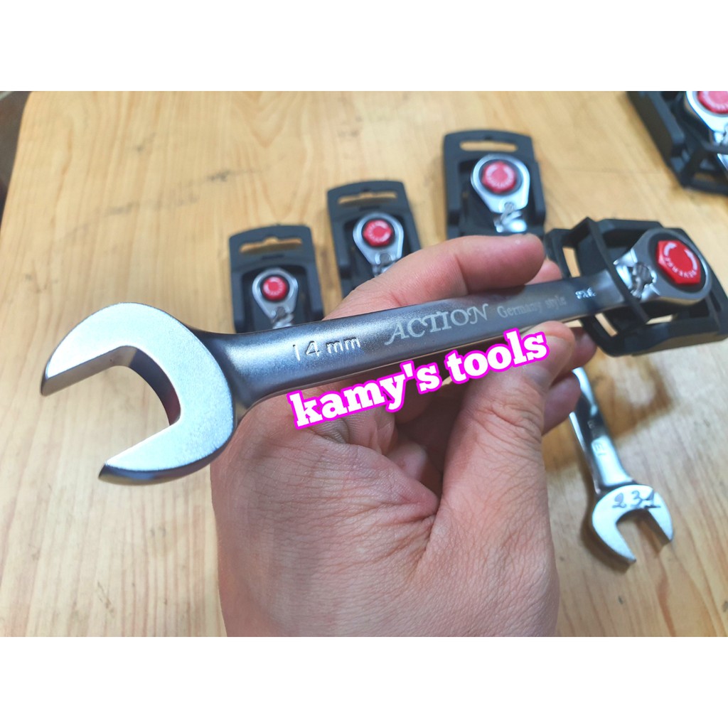 Cờ lê vòng miệng tự động 8mm Action dài 137mm