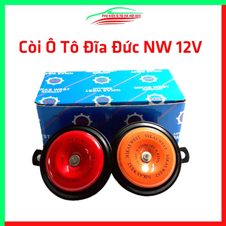 Bộ 2 còi ô tô đĩa Đức 12V Northwest dễ lắp đặt, âm thanh to rõ ràng