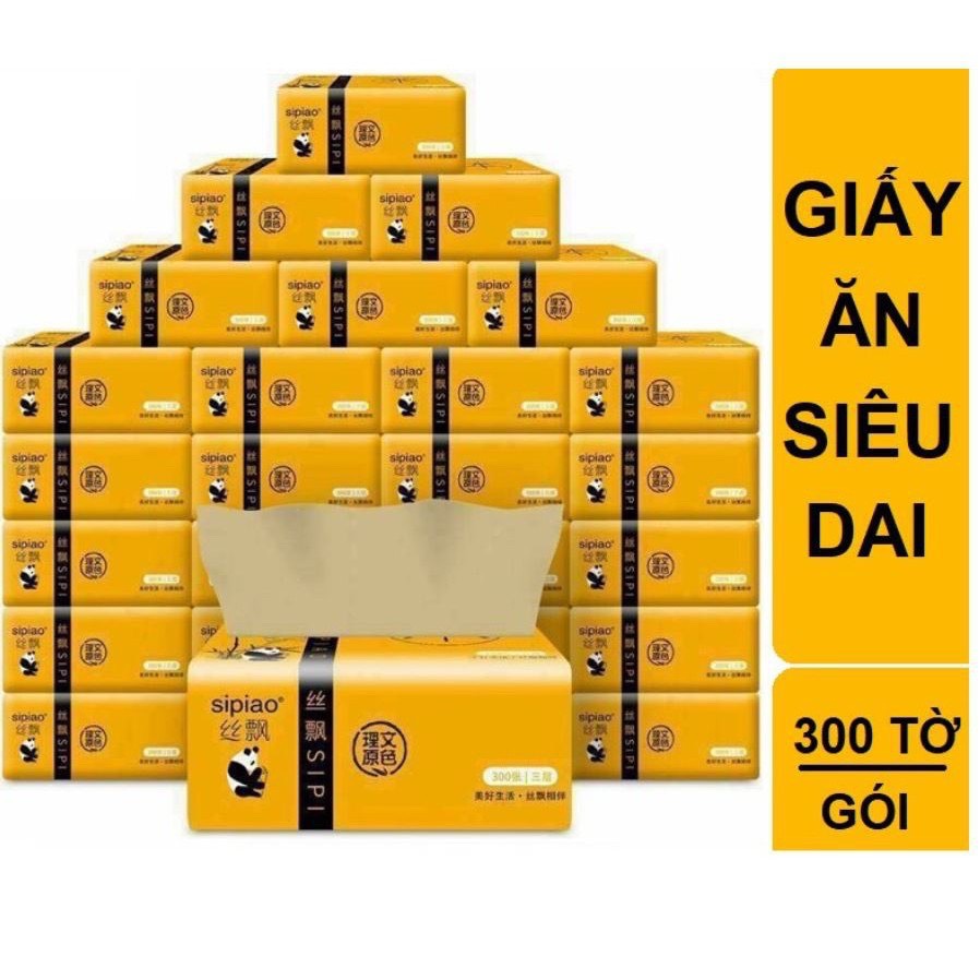 Gói 300 tờ giấy ăn gấu trúc siêu dai, giấy rút tiện lợi dễ dùng cho cả trẻ nhỏ tại RẺ VÀ ĐẸP 68