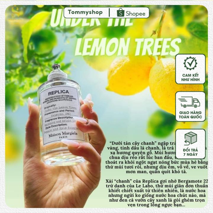 [10ML] Nước hoa unisex  R e p l i c a  Under Lemon Trees