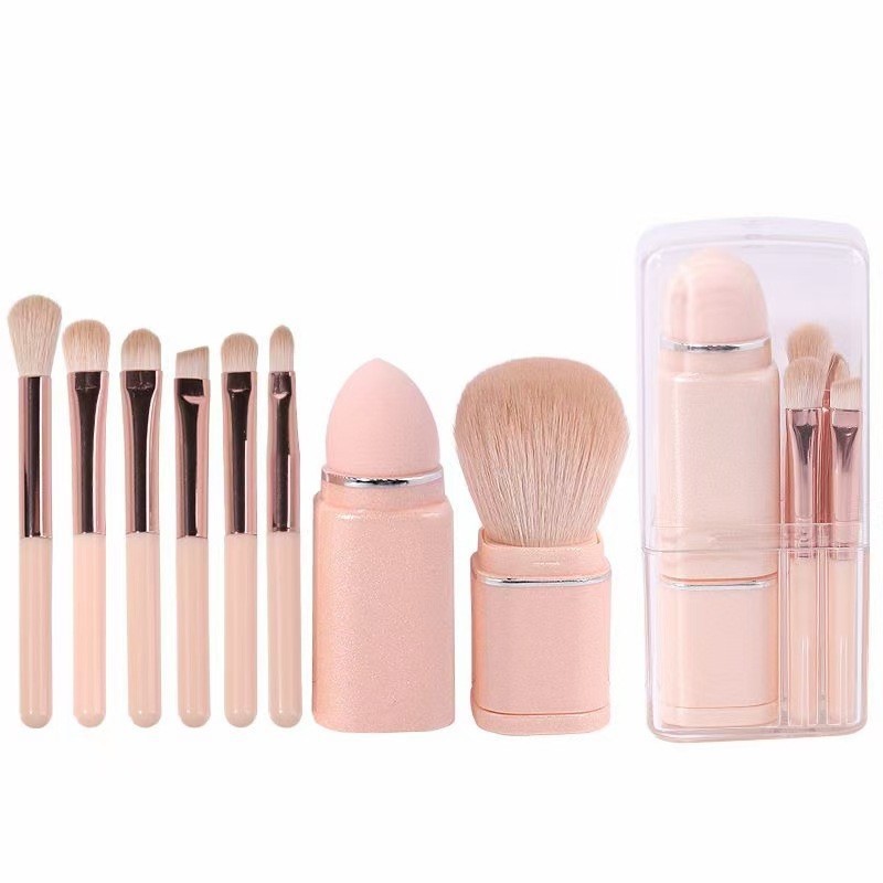 CRUSH mash brush/makeup brush set/full set make up brush with 8 plastic sticks