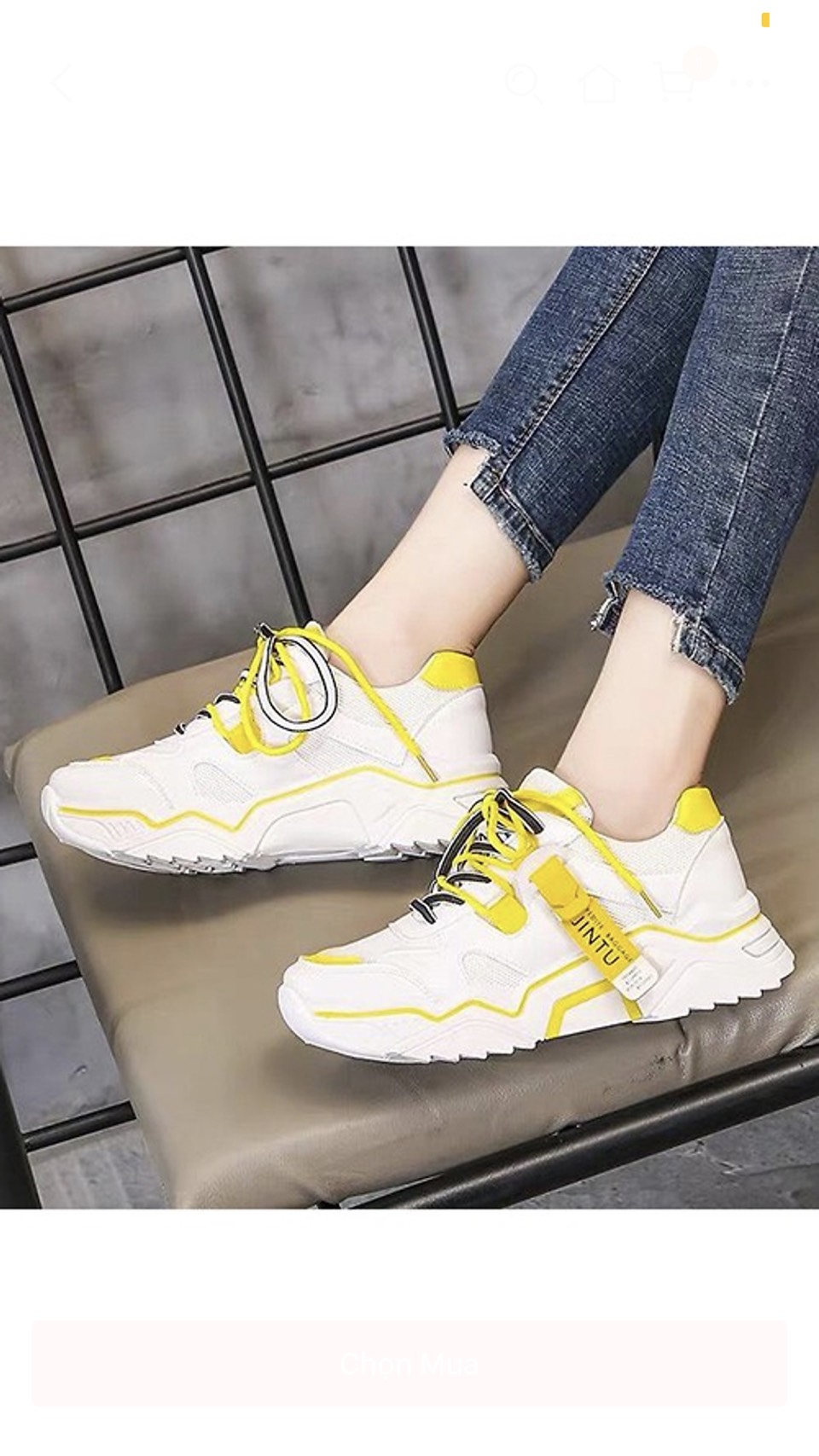 [Hoàn Tiền 15%]Giày thể thao nữ thời trang dây phối màu
